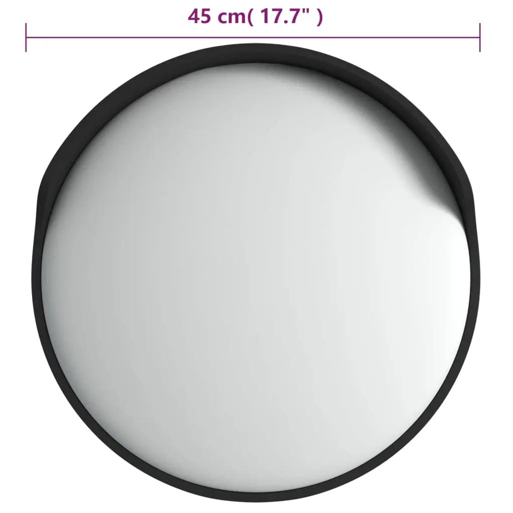Verkeersspiegel voor buiten convex Ø45 cm polycarbonaat zwart (8)
