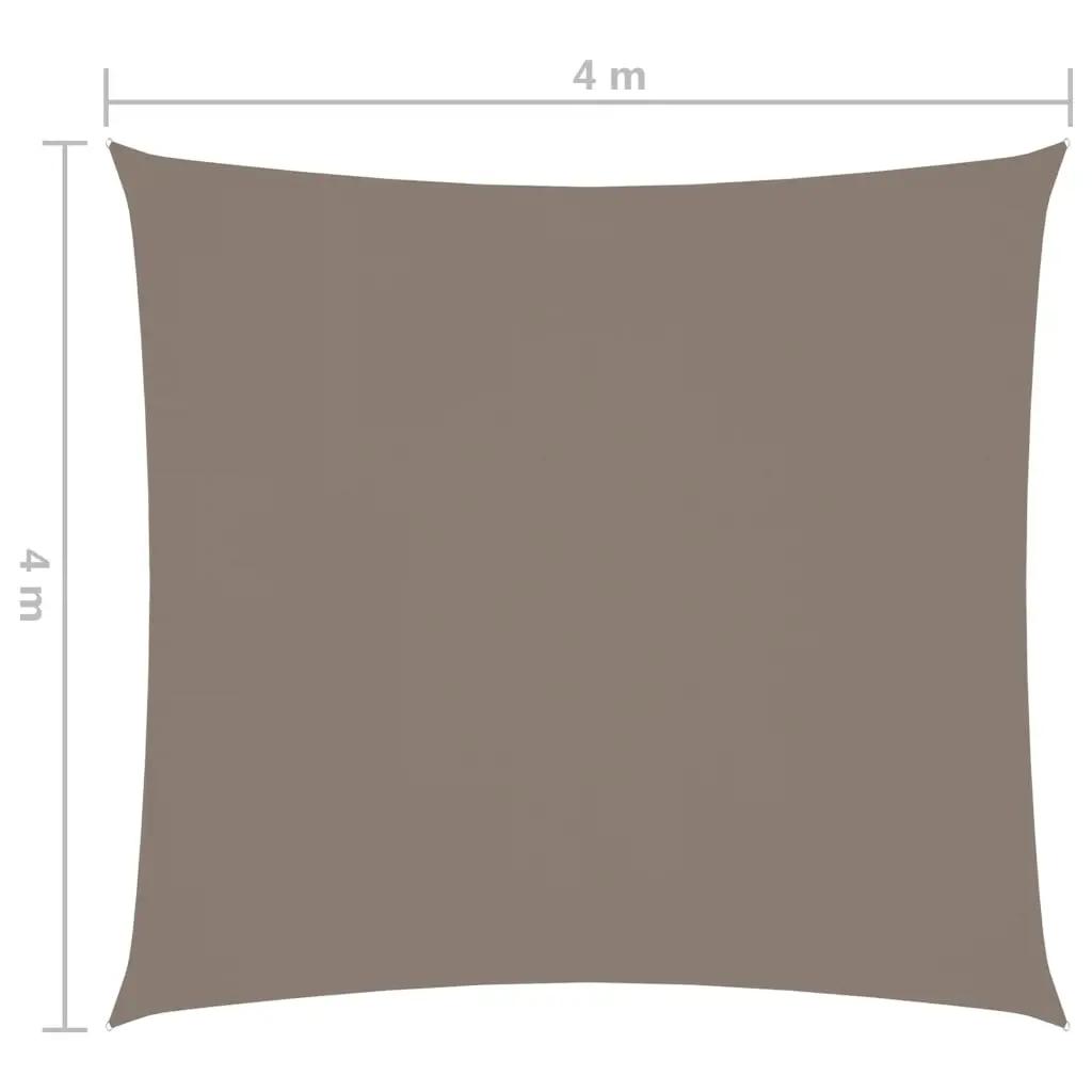 Zonnescherm vierkant 4x4 m oxford stof taupe (6)
