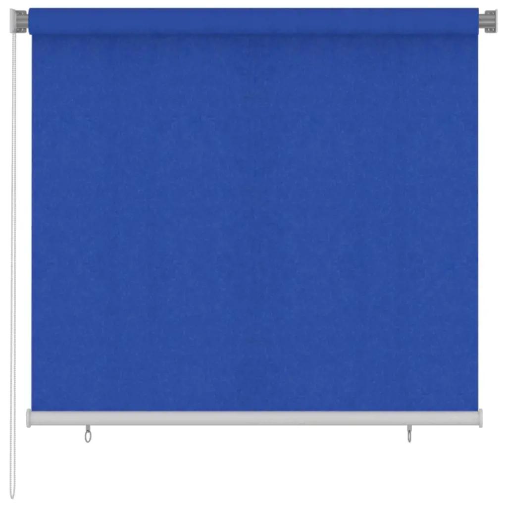Rolgordijn voor buiten 160x140 cm HDPE blauw (1)