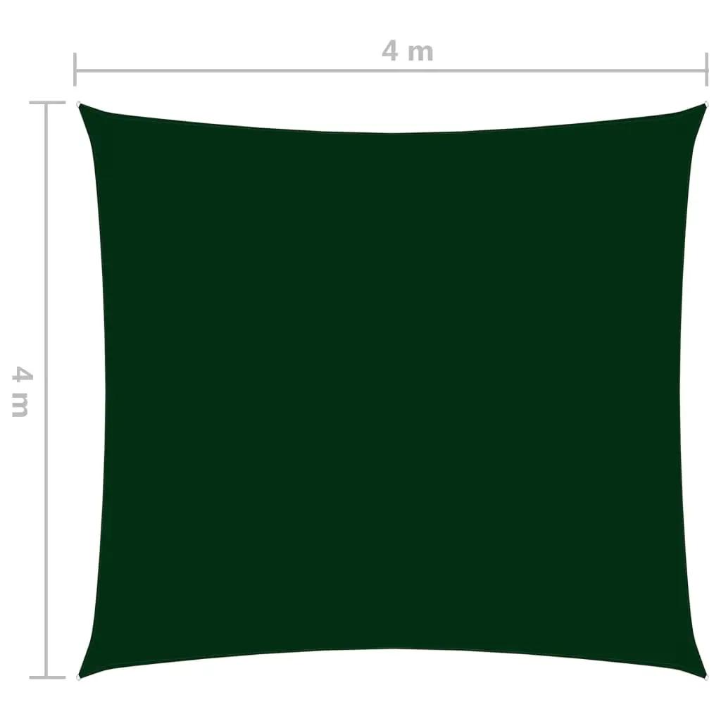 Zonnescherm vierkant 4x4 m oxford stof donkergroen (6)