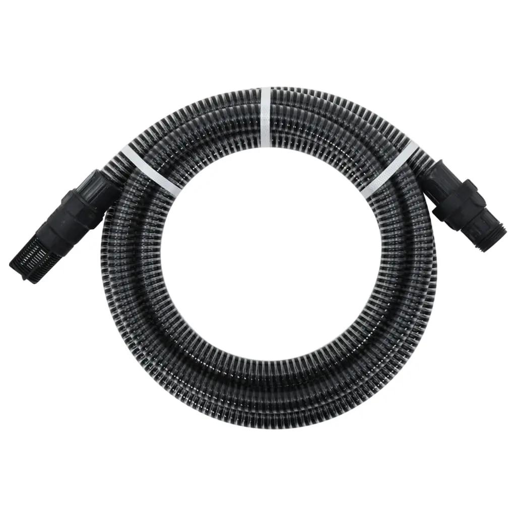 Zuigslang met PVC koppelingen 7 m 22 mm zwart