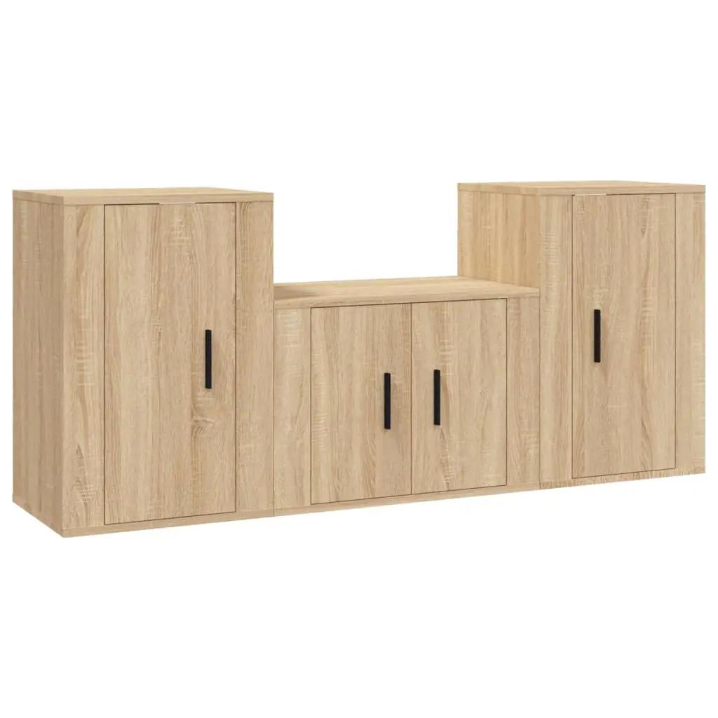 3-delige Tv-meubelset bewerkt hout sonoma eikenkleurig (2)