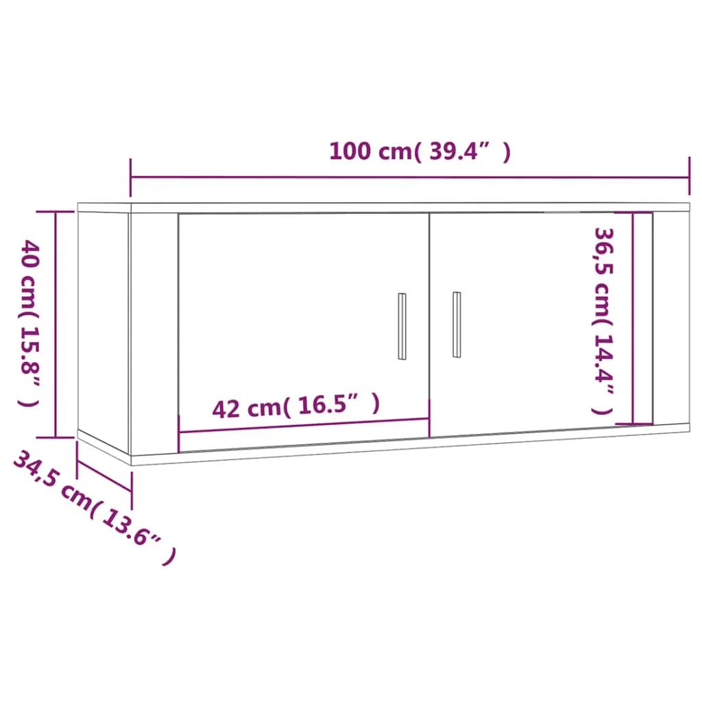 Tv-wandmeubels 2 st 100x34,5x40 cm betongrijs (9)