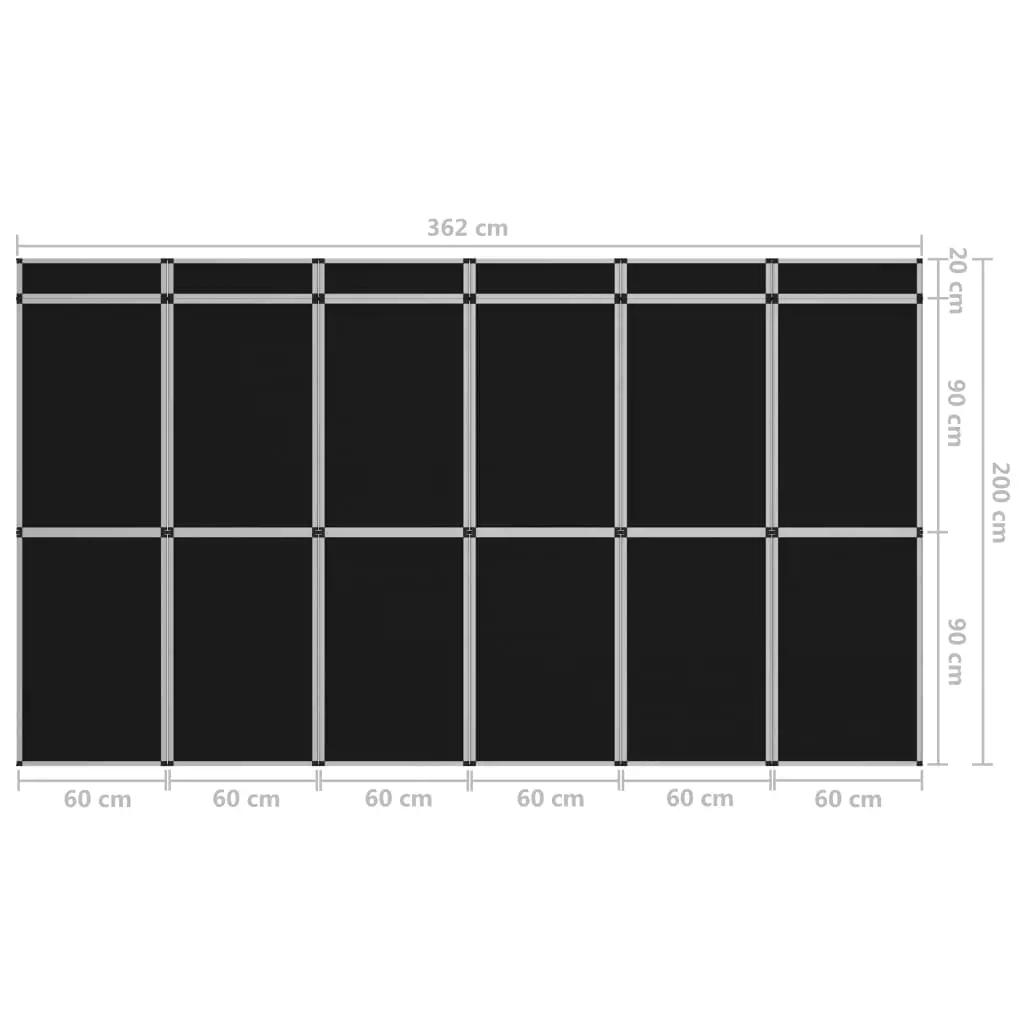 Promotiewand met 18 panelen inklapbaar 362x200 cm zwart (6)