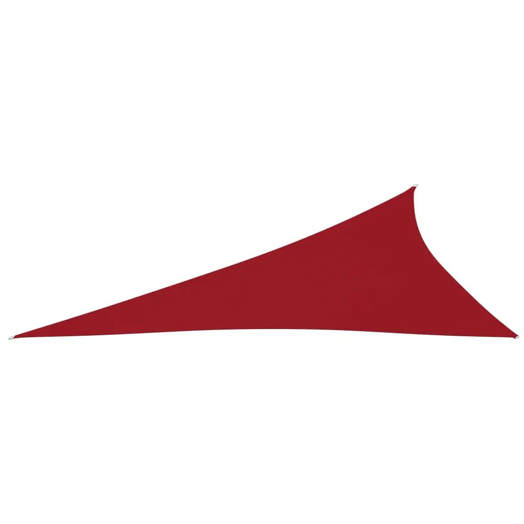 Zonnescherm driehoekig 4x5x6,4 m oxford stof rood (2)