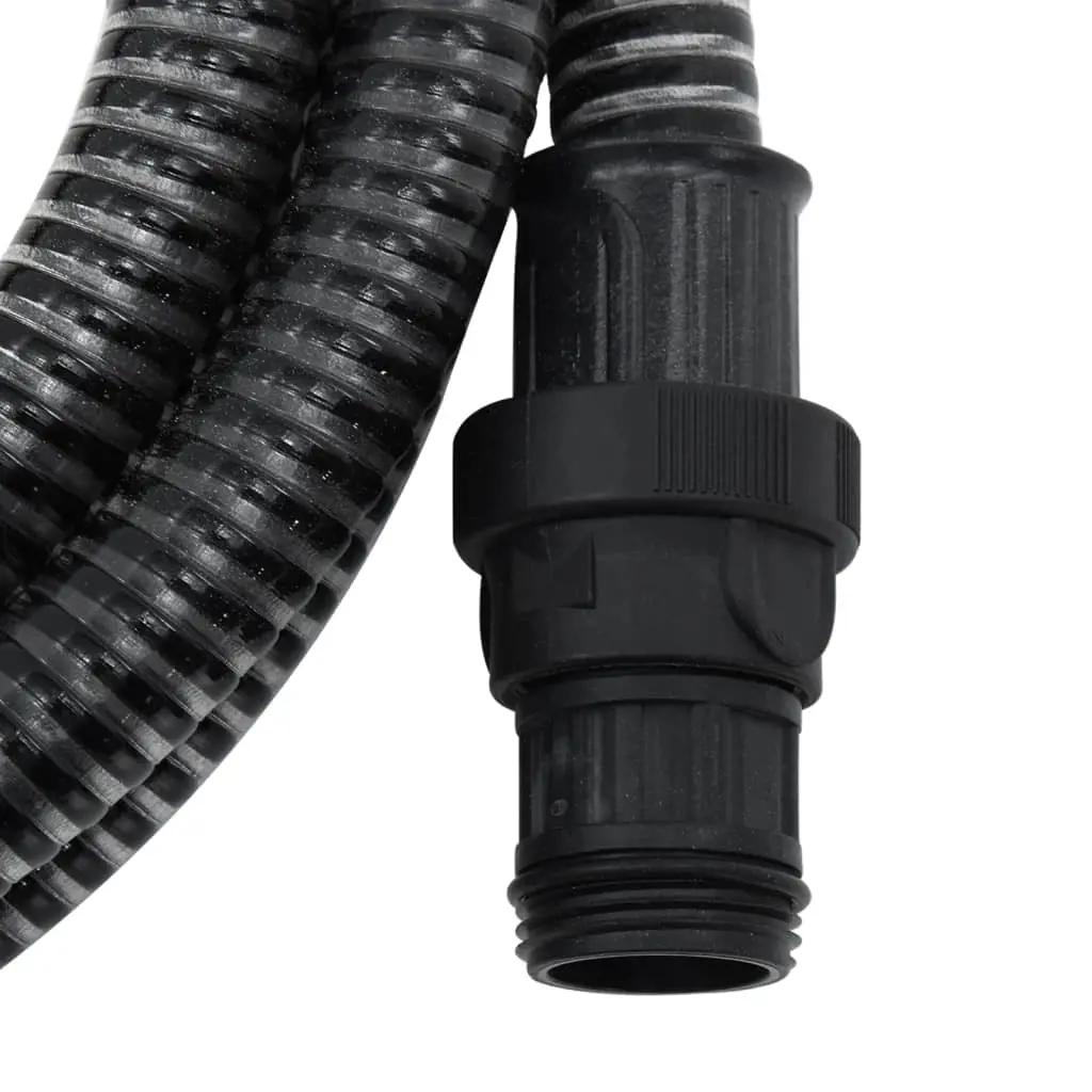 Zuigslang met PVC koppelingen 1,1'' 10 m PVC zwart (4)