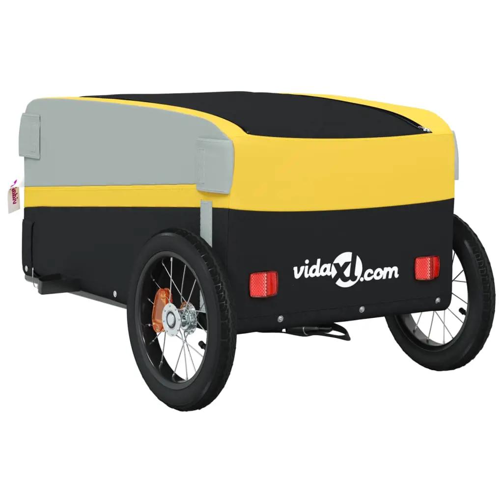 Fietstrailer 30 kg ijzer zwart en geel (8)