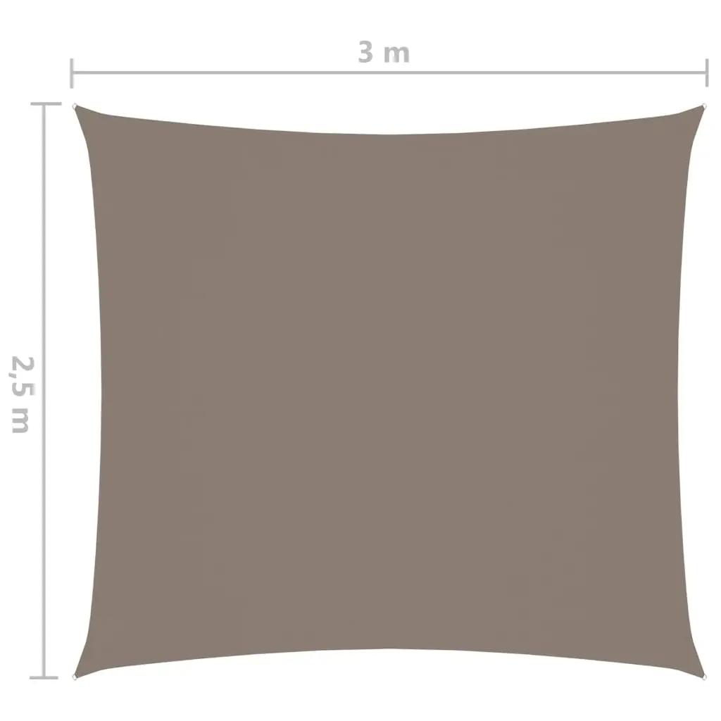 Zonnescherm rechthoekig 2,5x3 m oxford stof taupe (6)