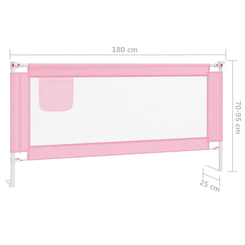 Bedhekje peuter 180x25 cm stof roze (8)