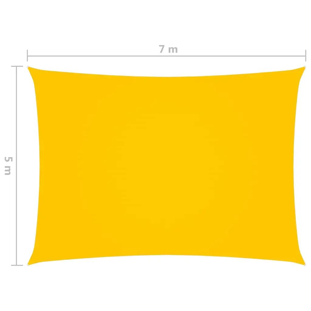 Zonnescherm rechthoekig 5x7 m oxford stof geel (6)