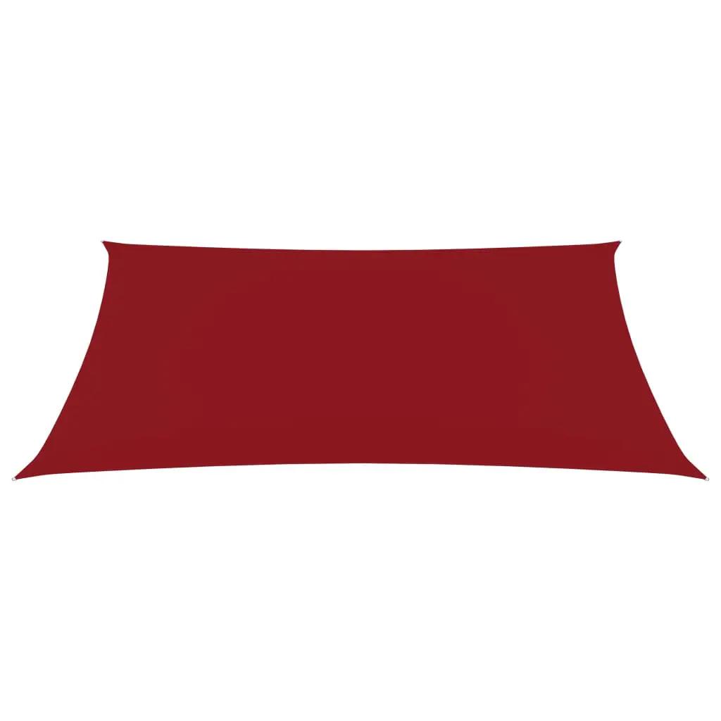 Zonnescherm rechthoekig 2,5x4 m oxford stof rood (2)
