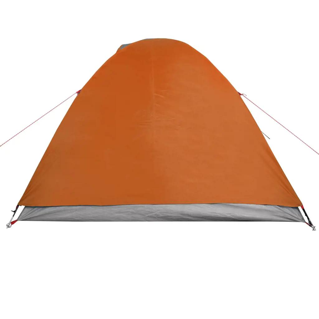 Tent 2-persoons waterdicht grijs en oranje (8)