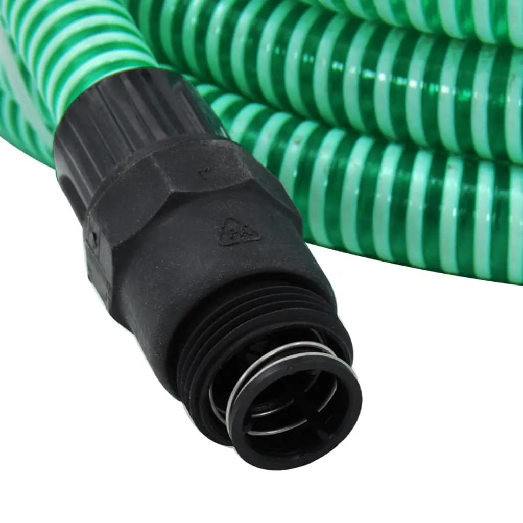 Zuigslang met PVC koppelingen 1,1'' 7 m PVC groen (5)