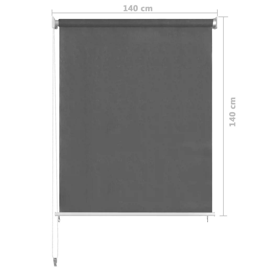 Rolgordijn voor buiten 140x140 cm antracietkleurig (6)