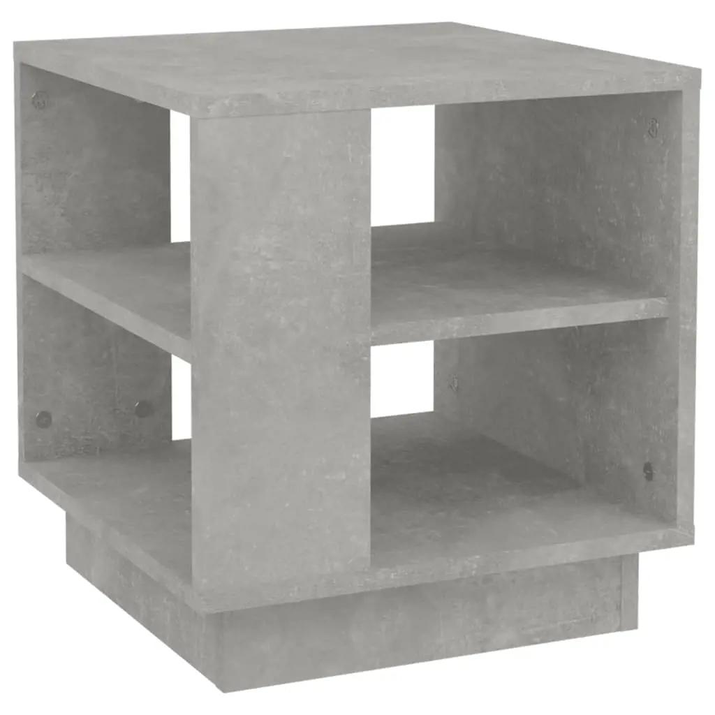 Salontafel 40x40x43 cm bewerkt hout betongrijs (2)