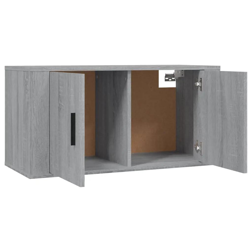 2-delige Tv-meubelset bewerkt hout grijs sonoma eikenkleurig (5)