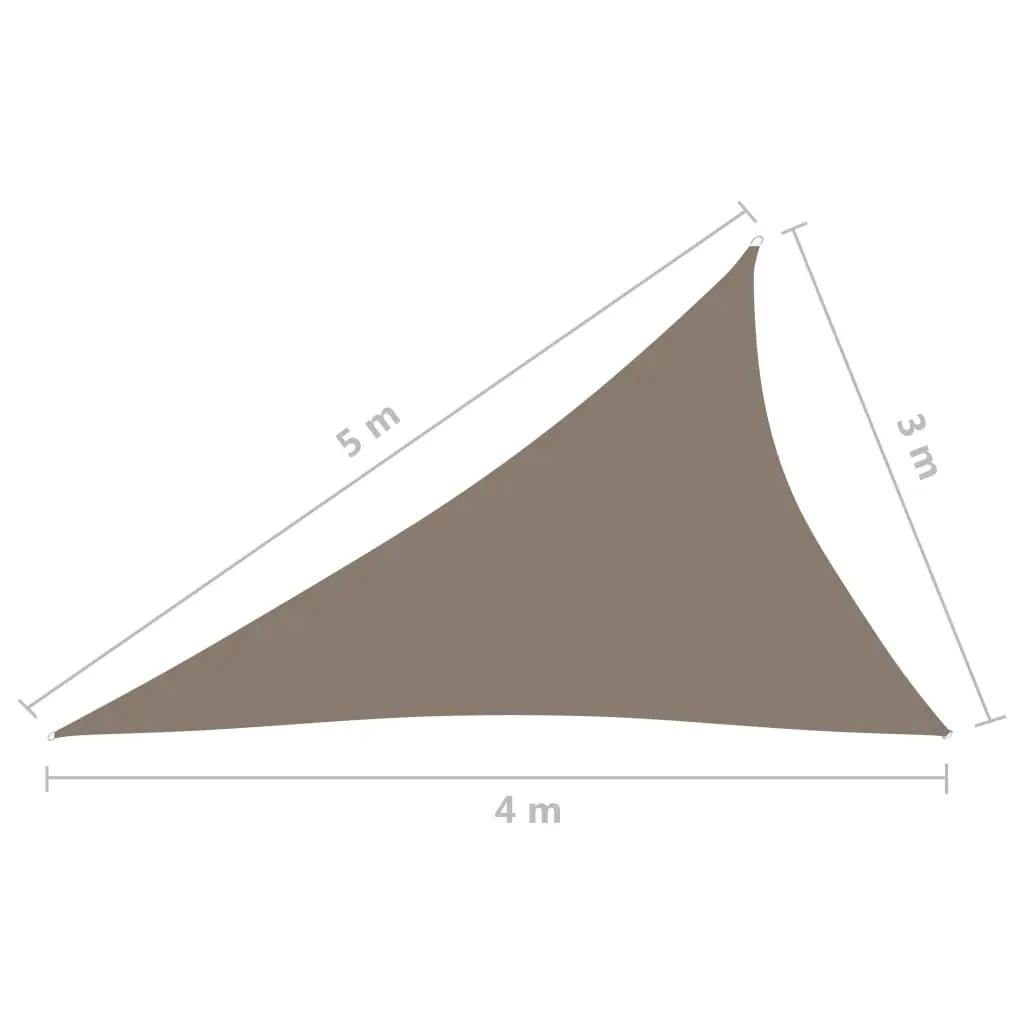 Zonnescherm driehoekig 3x4x5 m oxford stof taupe (6)