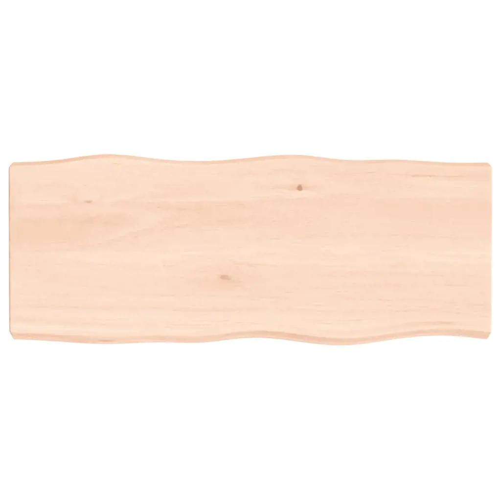 Tafelblad natuurlijke rand 100x40x(2-6) cm massief eikenhout