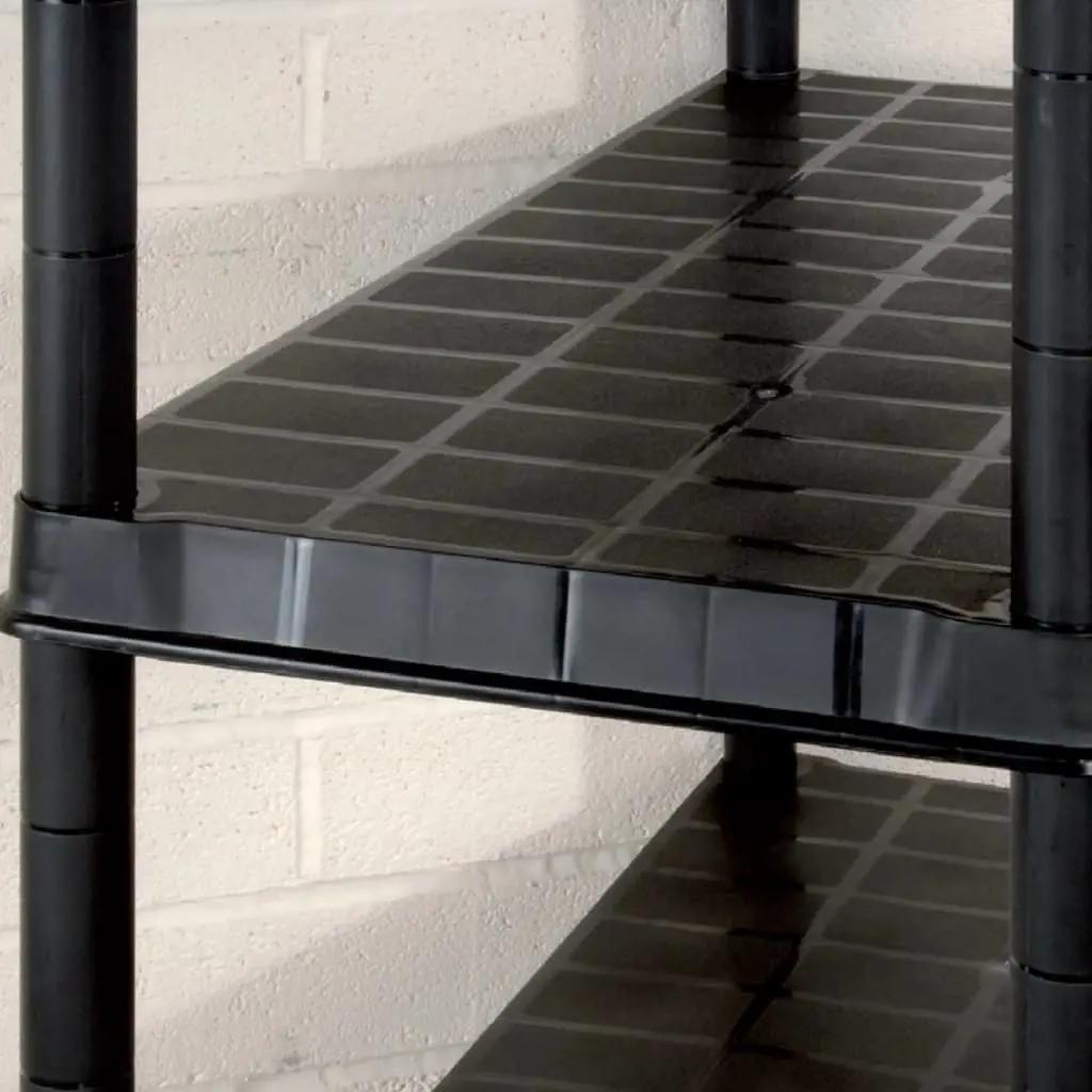 Opbergrek 5-laags 91,5x45,7x185 cm kunststof zwart (6)