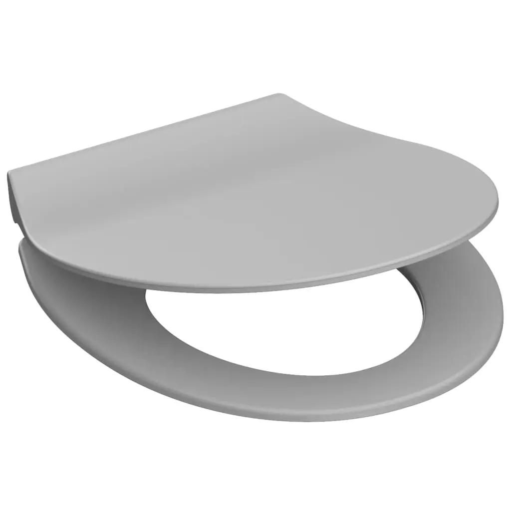 SCHÜTTE Toiletbril met soft-close SLIM GREY duroplast grijs (3)