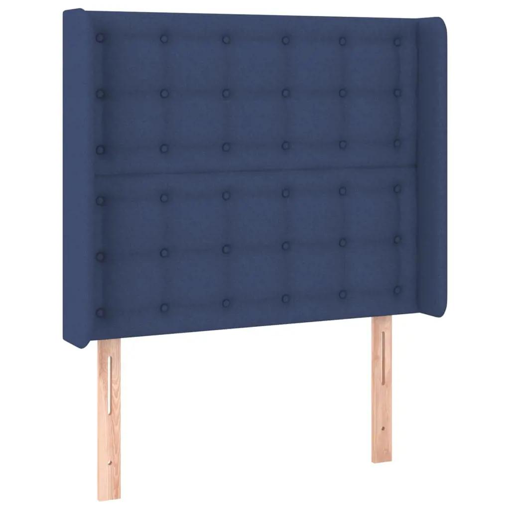 Boxspring met matras en LED stof blauw 90x200 cm (7)