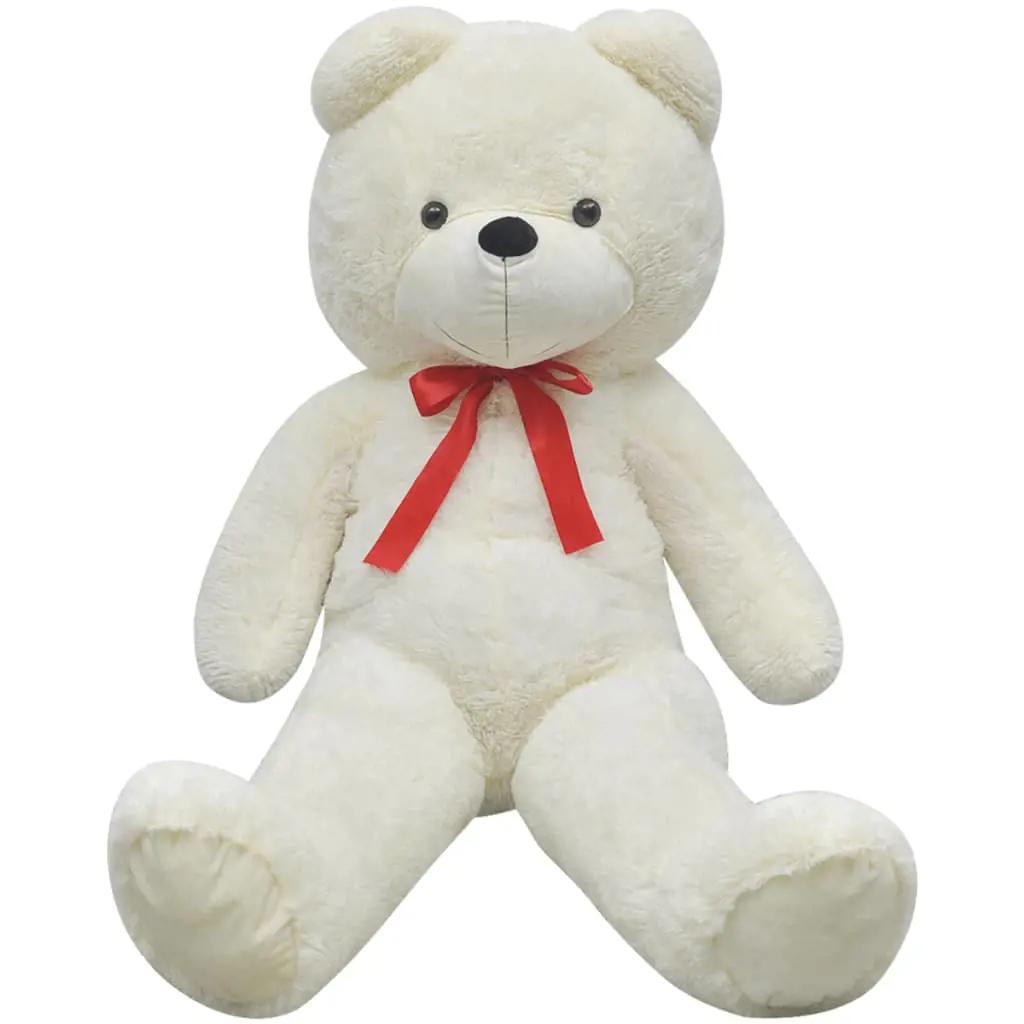 Teddybeer XXL 135 cm zacht pluche wit (3)