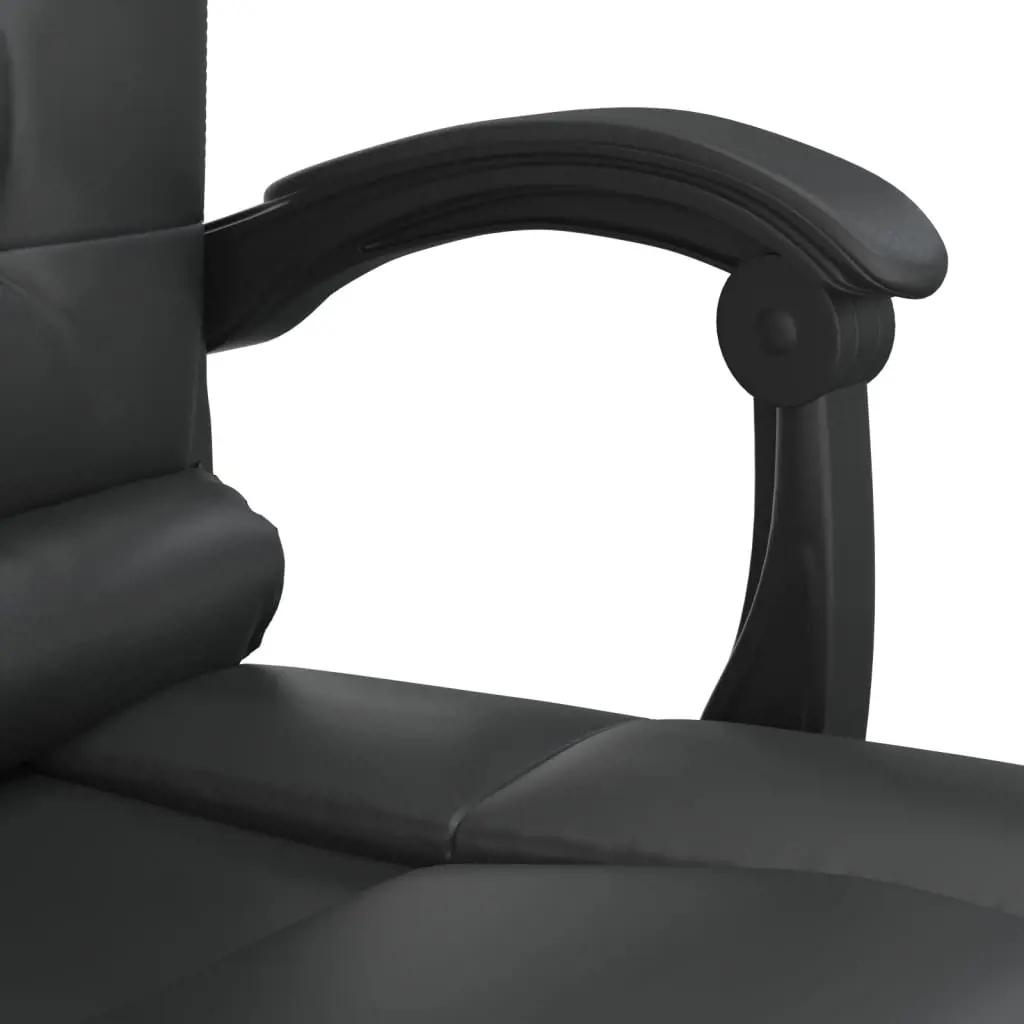 Kantoorstoel massage verstelbaar kunstleer zwart (10)