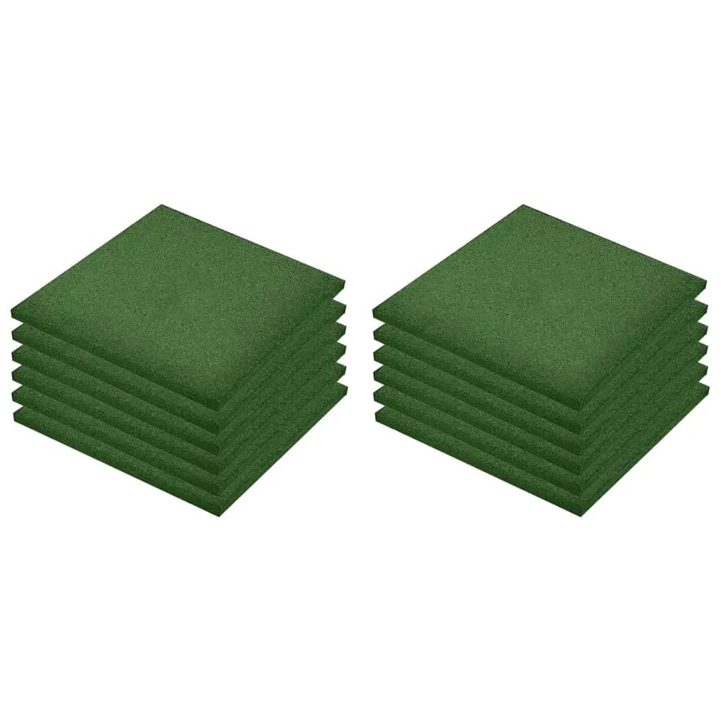 Valtegels 12 st 50x50x3 cm rubber groen (2)