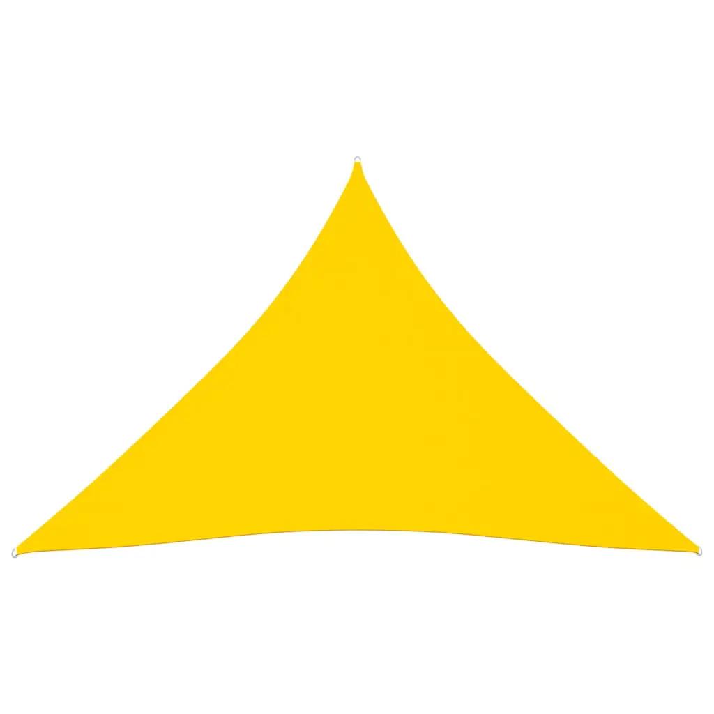 Zonnescherm driehoekig 5x6x6 m oxford stof geel (2)