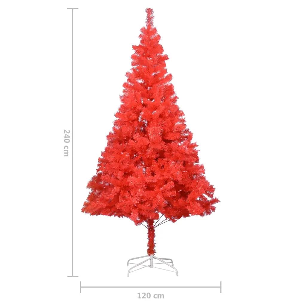 Kunstkerstboom met standaard 240 cm PVC rood (5)