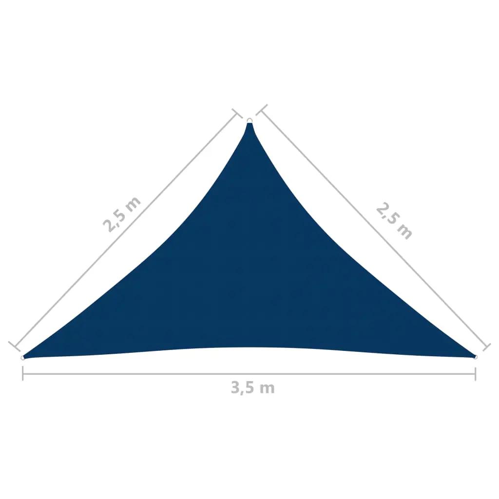 Zonnescherm driehoekig 2,5x2,5x3,5 m oxford stof blauw (6)