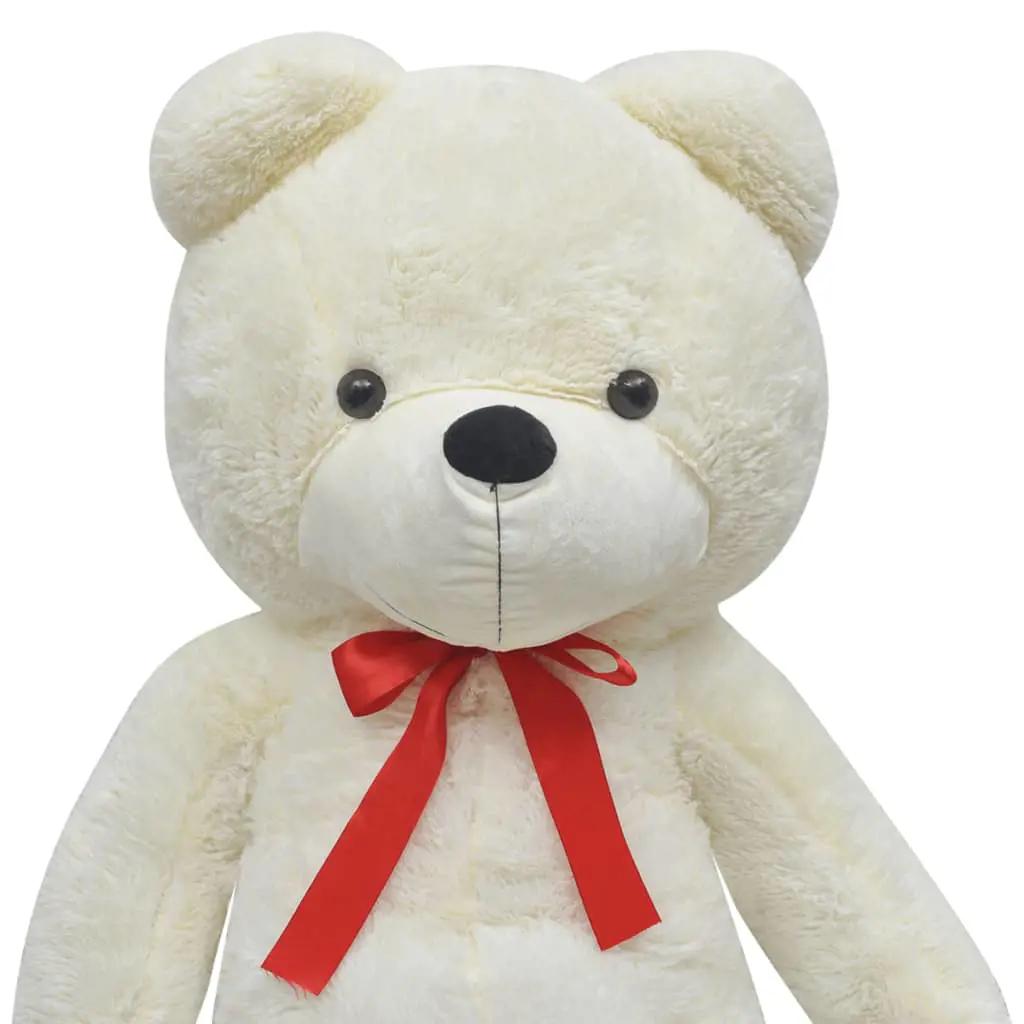 Teddybeer XXL 160 cm zacht pluche wit (4)