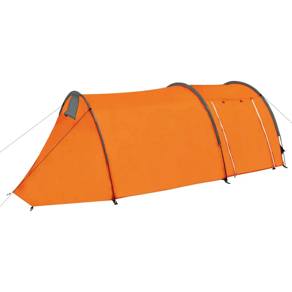 Tent 4-persoons grijs en oranje (1)