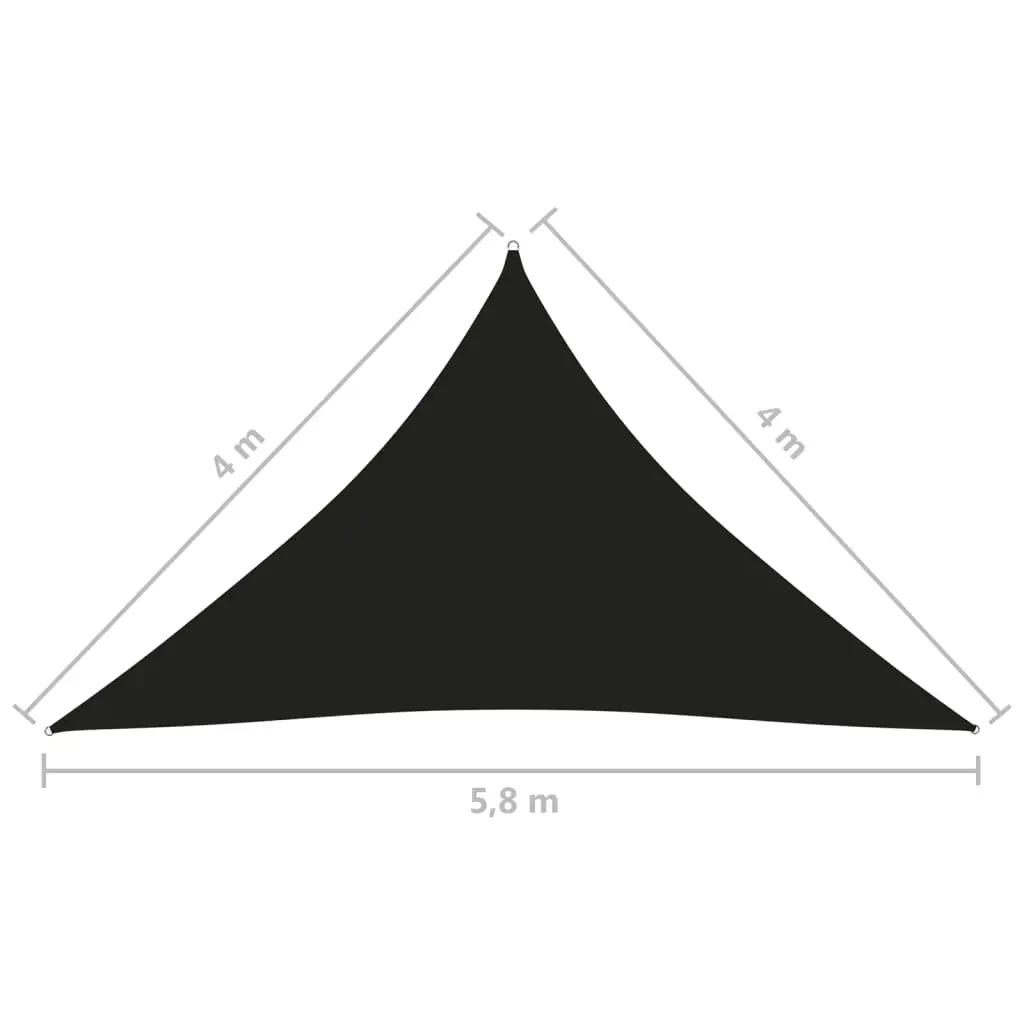 Zonnescherm driehoekig 4x4x5,8 m oxford stof zwart (6)
