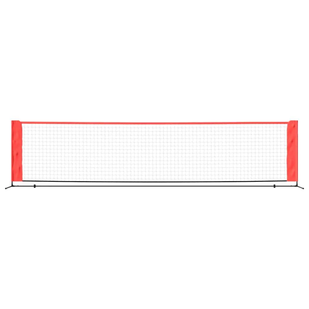 Tennisnet 400x100x87 cm polyester zwart en rood (3)