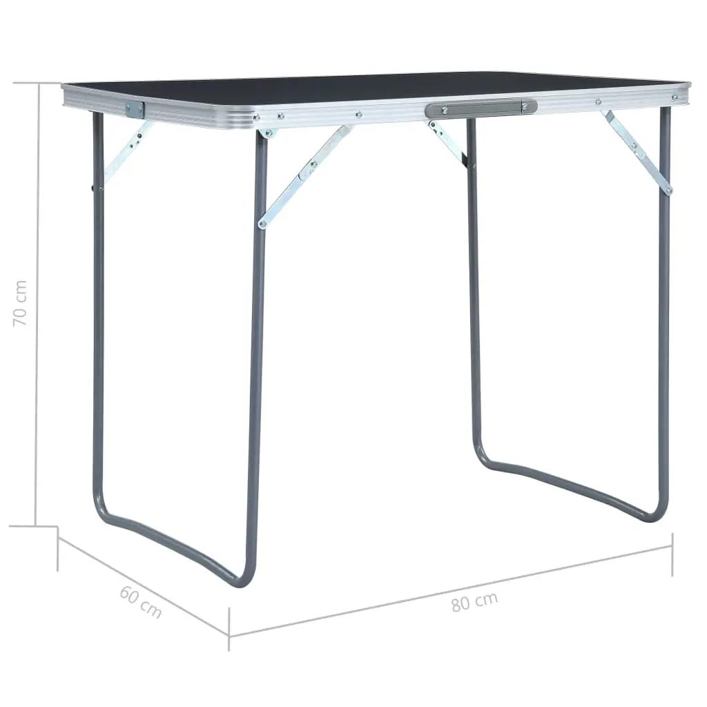 Campingtafel inklapbaar met metalen frame 80x60 cm grijs (7)