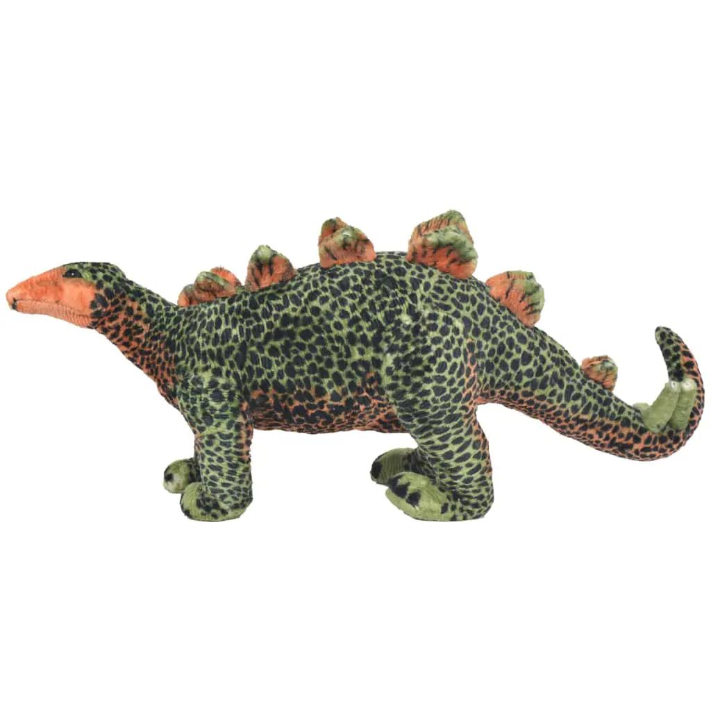 Speelgoeddinosaurus staand XXL pluche groen en oranje (2)