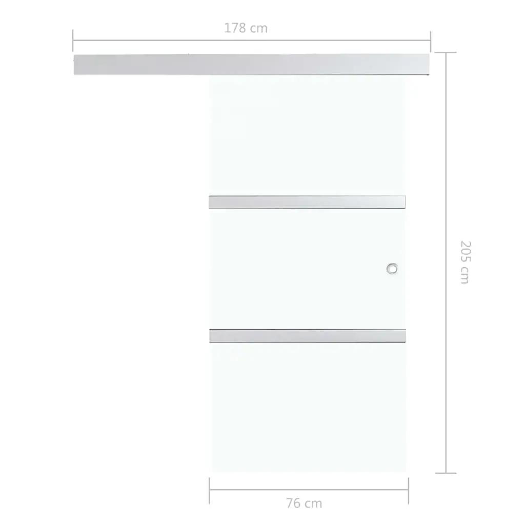 Schuifdeur met zachte stops 76x205 cm ESG-glas en aluminium (8)
