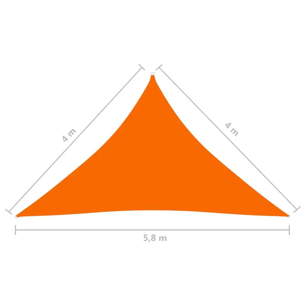 Zonnescherm driehoekig 4x4x5,8 m oxford stof oranje (6)