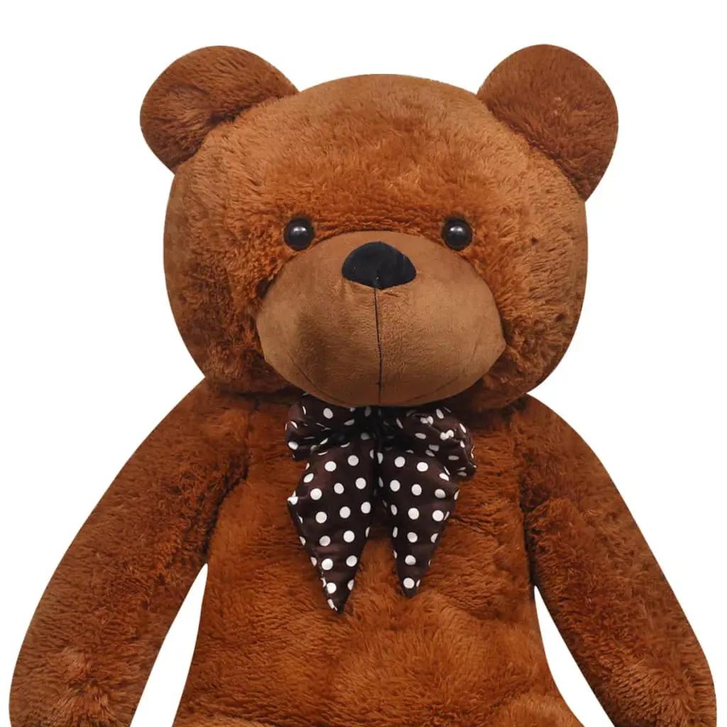 Teddybeer XXL 135 cm zacht pluche bruin (4)