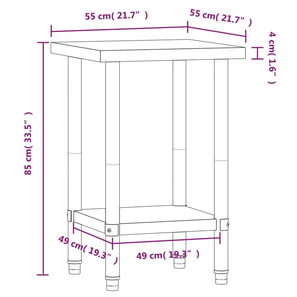 Keukenwerktafel 55x55x85 cm roestvrij staal (9)