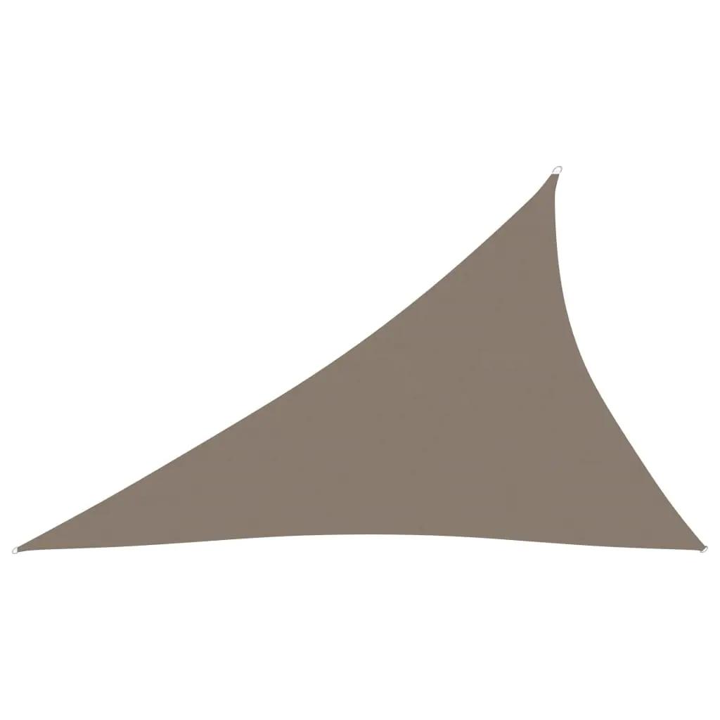 Zonnescherm driehoekig 3x4x5 m oxford stof taupe (1)