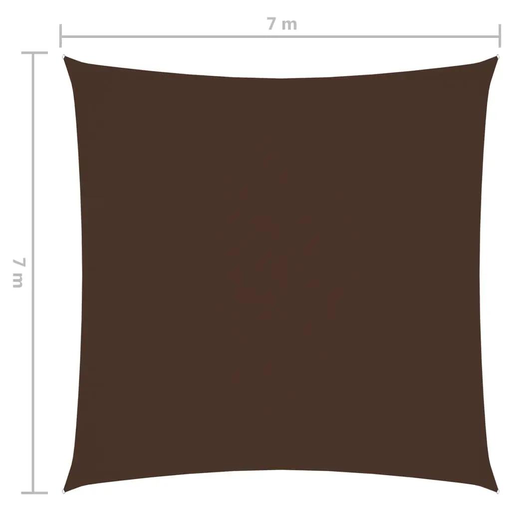 Zonnescherm vierkant 7x7 m oxford stof bruin (6)