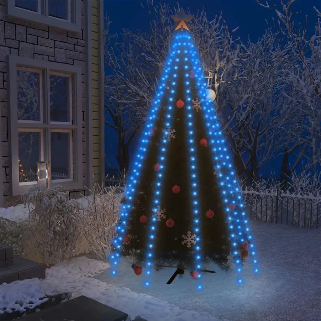 Kerstboomverlichting met 250 LED's blauw net 250 cm