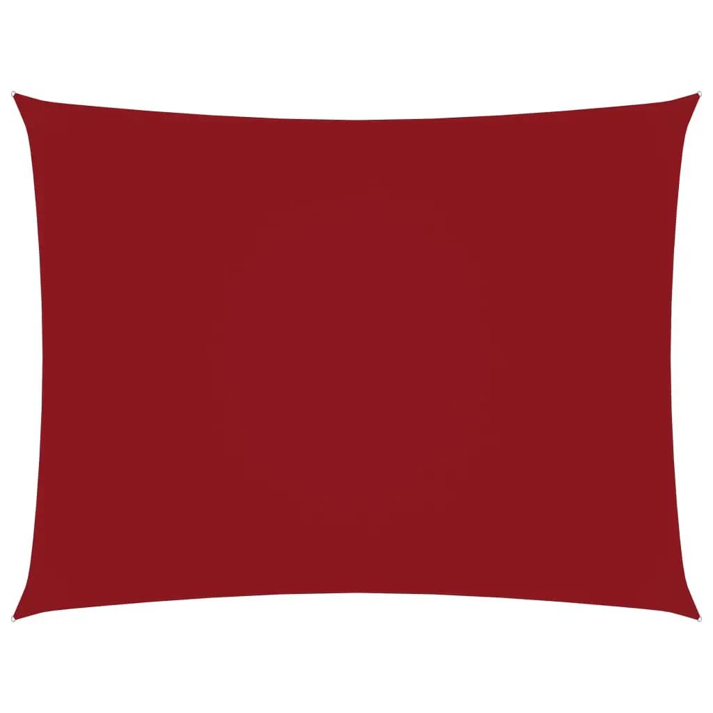 Zonnescherm rechthoekig 5x6 m oxford stof rood (1)