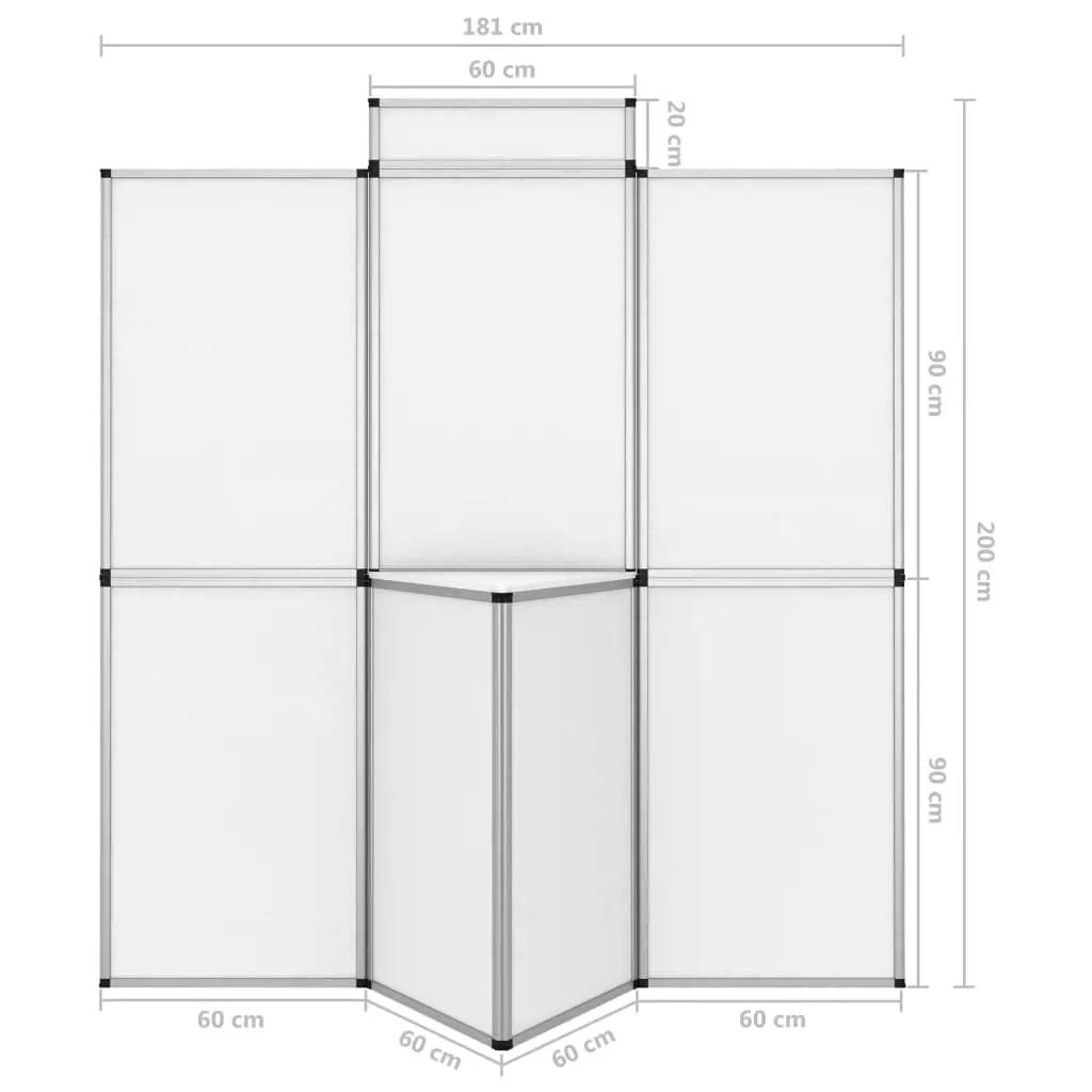 Promotiewand met 8 panelen en tafel inklapbaar 181x200 cm wit (7)