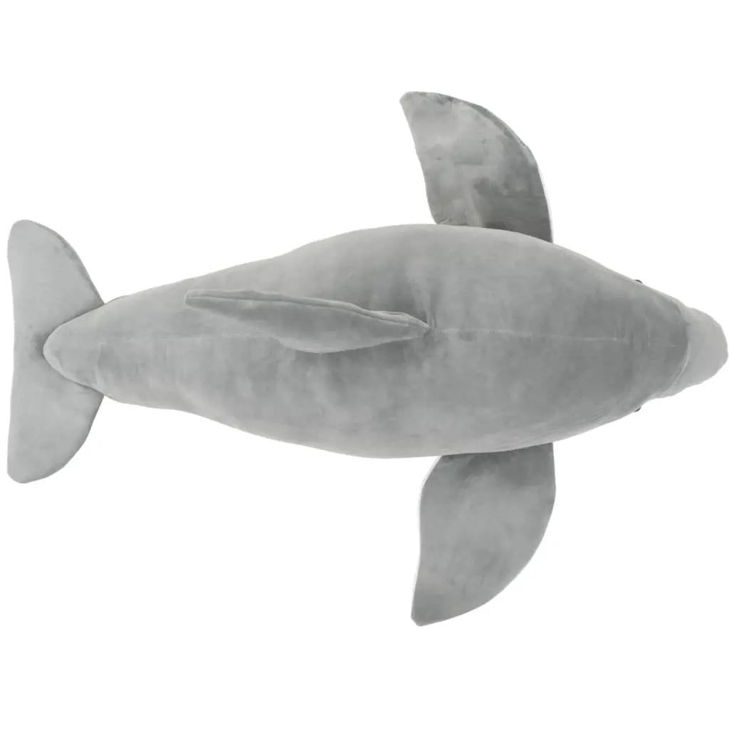 Knuffel dolfijn pluche grijs (4)