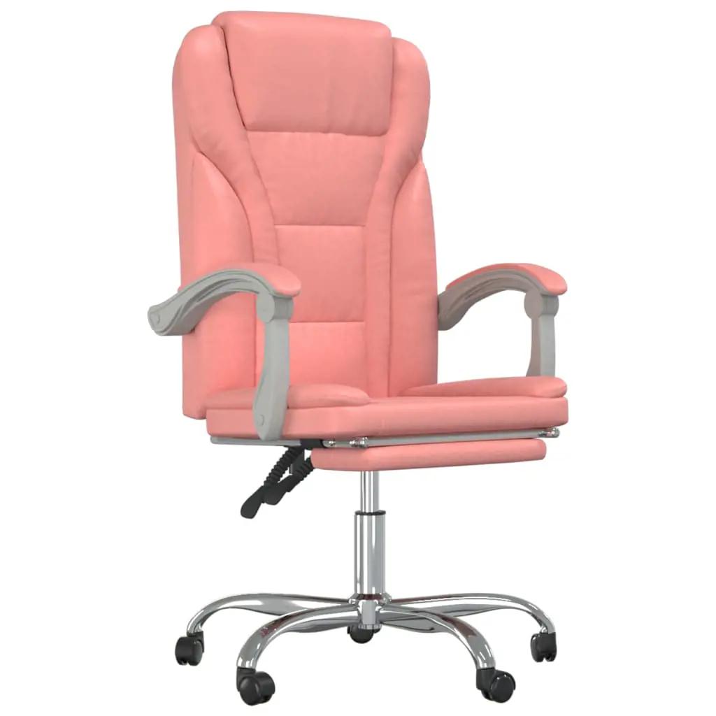Kantoorstoel verstelbaar kunstleer roze (2)