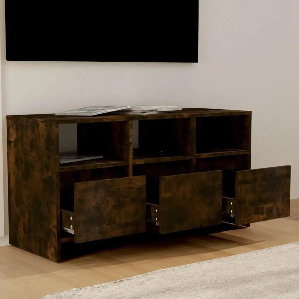 Tv-meubel 102x37,5x52,5 cm spaanplaat gerookt eikenkleurig (3)