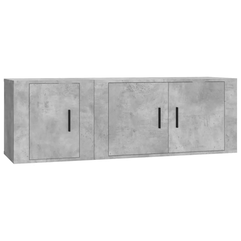 2-delige Tv-meubelset bewerkt hout betongrijs (2)